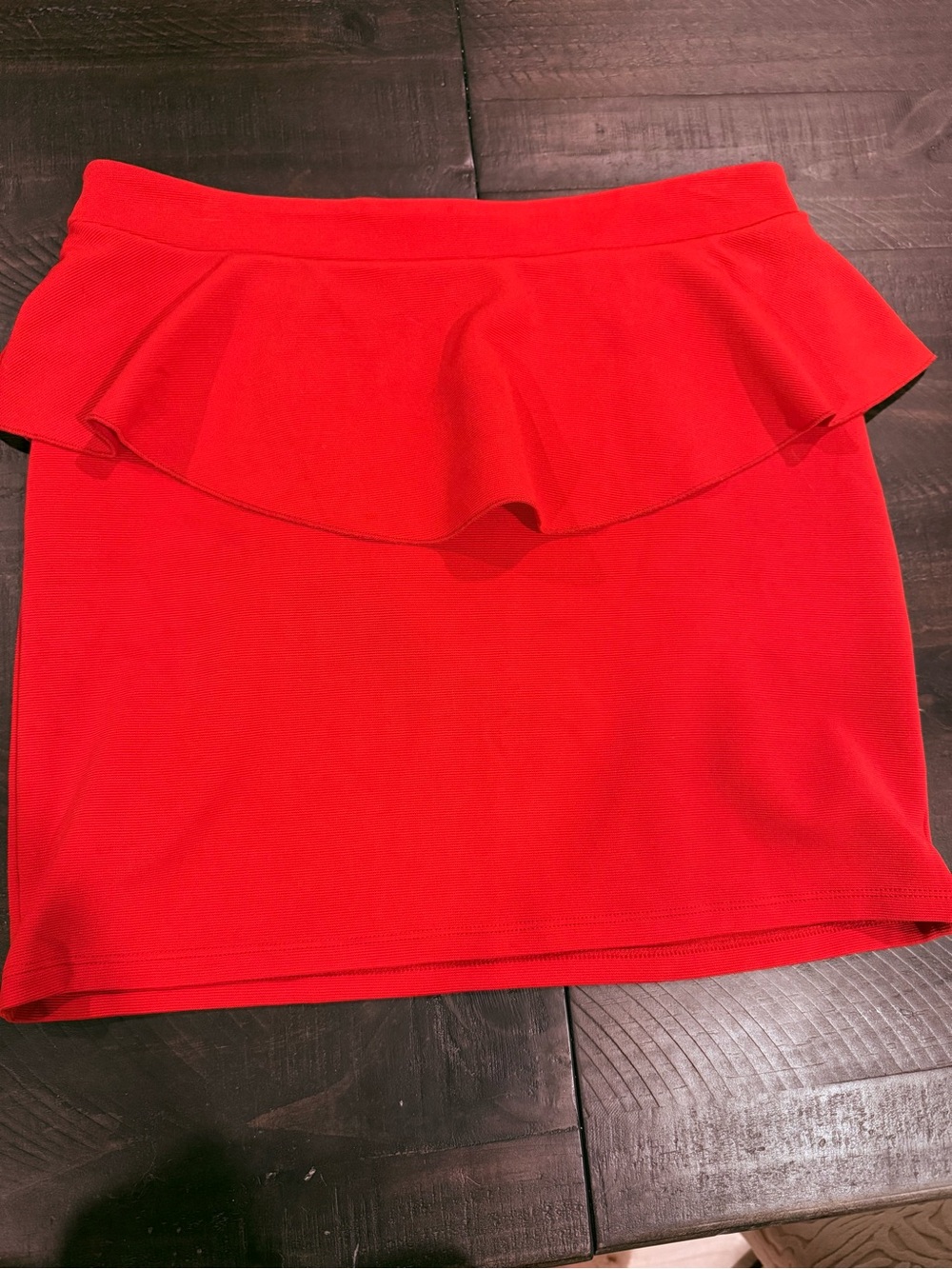 Xhilaration Red Peplum Mini Skirt Size Medium